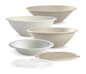 Bagasse 32oz Wide Rim Bowls - 50x Per Pack